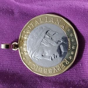 Italian coin pendant.
